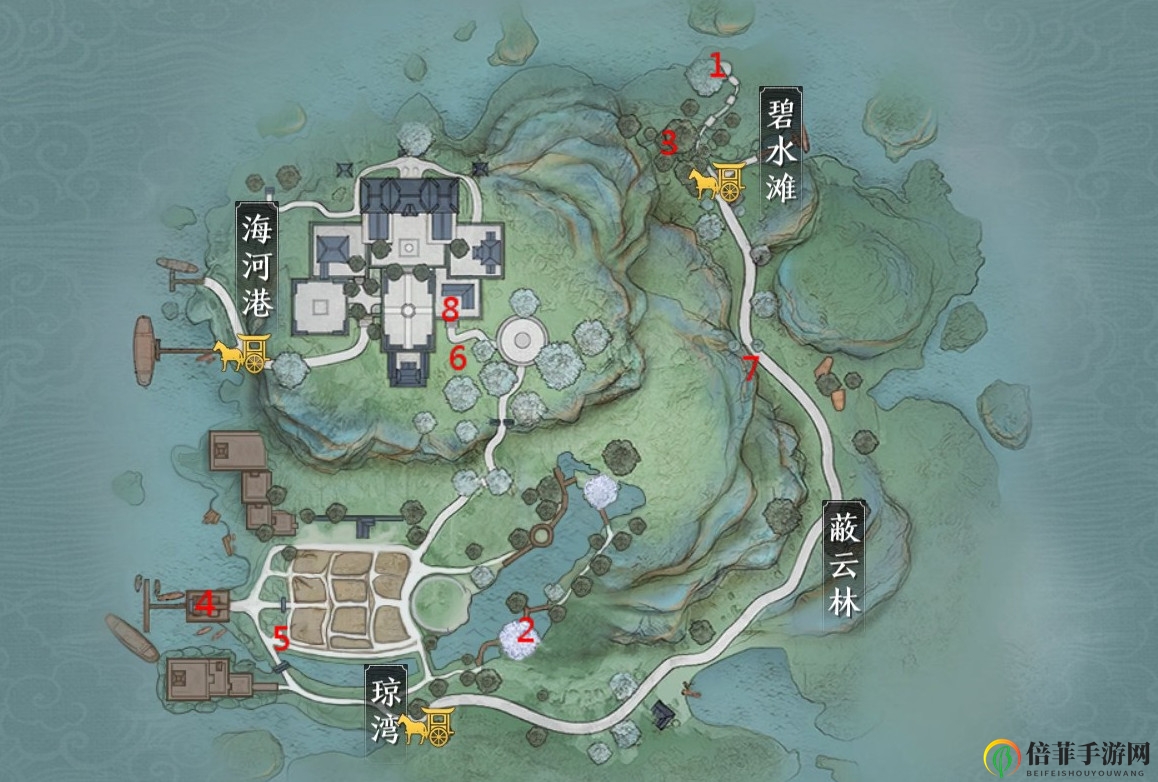 《天涯明月刀手游》海河洲美景坐标攻略揭秘