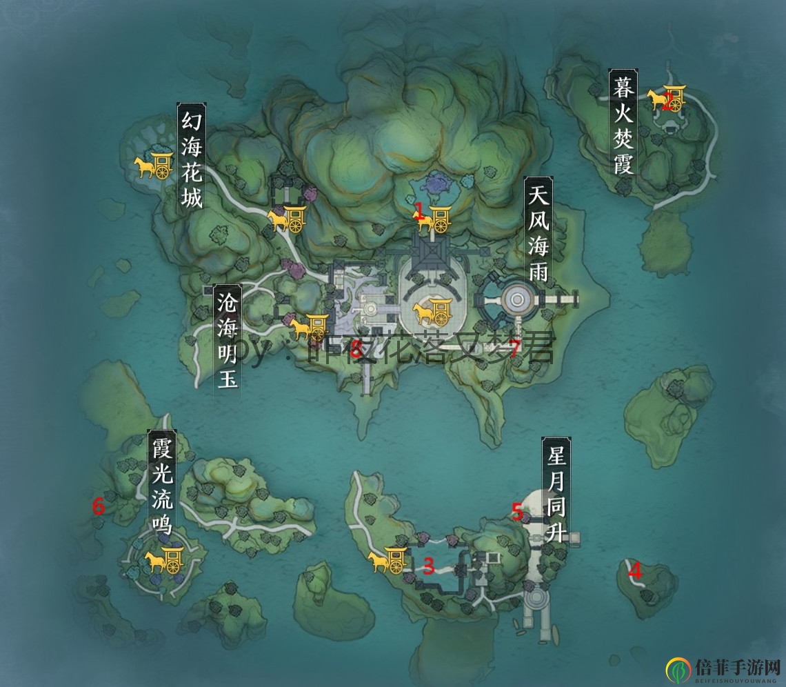 天涯明月刀手游移花胜景录坐标位置地点全解