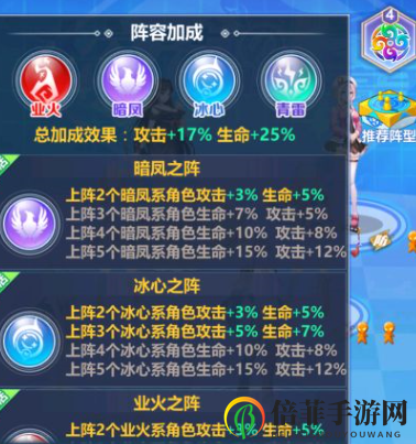 校花的贴身高手天阶岛阵型选择攻略 校花天阶岛阵容加成介绍
