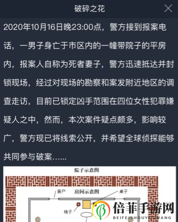 犯罪大师破碎之花凶手是谁 10月17日突发案件破碎之花真凶答案详解