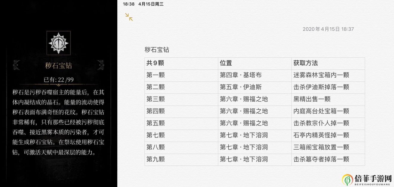 《帕斯卡契约寻宝指南》解析秽石宝钻分布及搜集策略