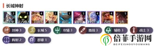 王者荣耀王者模拟战s2新版最强阵容长城神射玩法攻略
