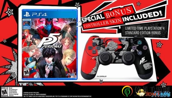 《女神异闻录5》美版PS4版标准附赠手柄专用贴纸