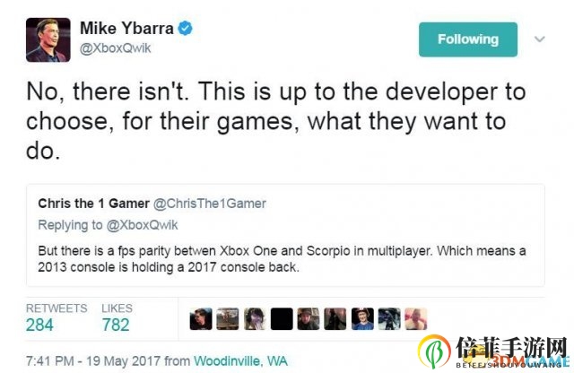 《微软明确态度》：Xbox天蝎座与XB1游戏帧率无需统一