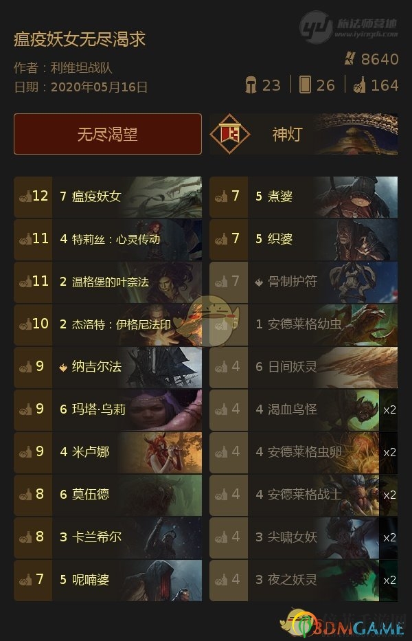 《巫师昆特牌》瘟疫妖女卡组策略分享指南