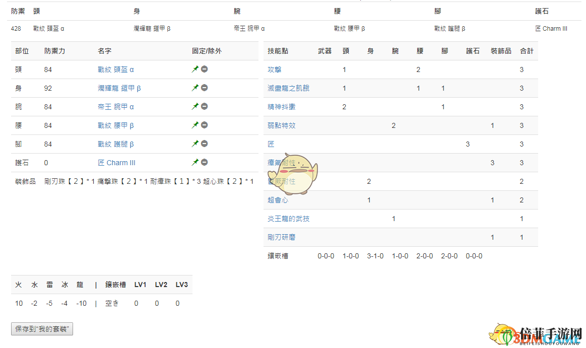 《怪物猎人：世界》PC3.2太刀配装一览